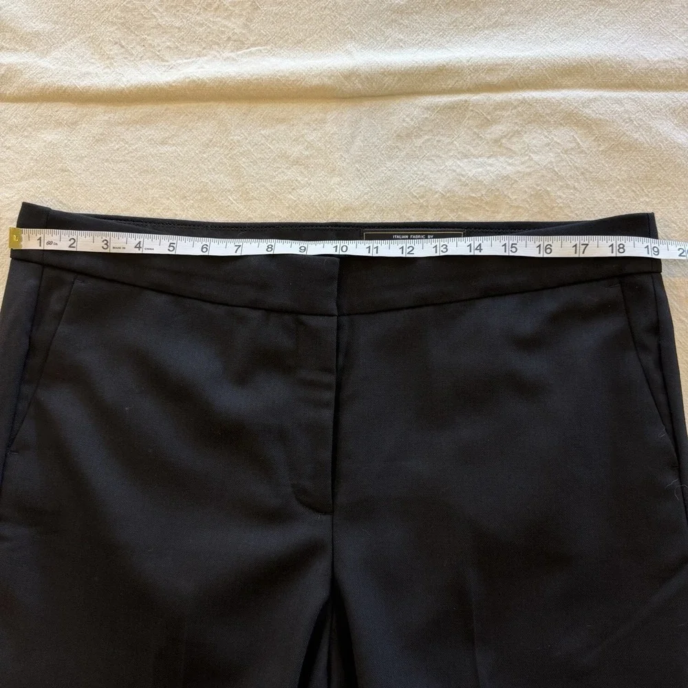 J Crew Willa Full Length Flare Pant Italian City Wool Blend Black Women 16 BK267